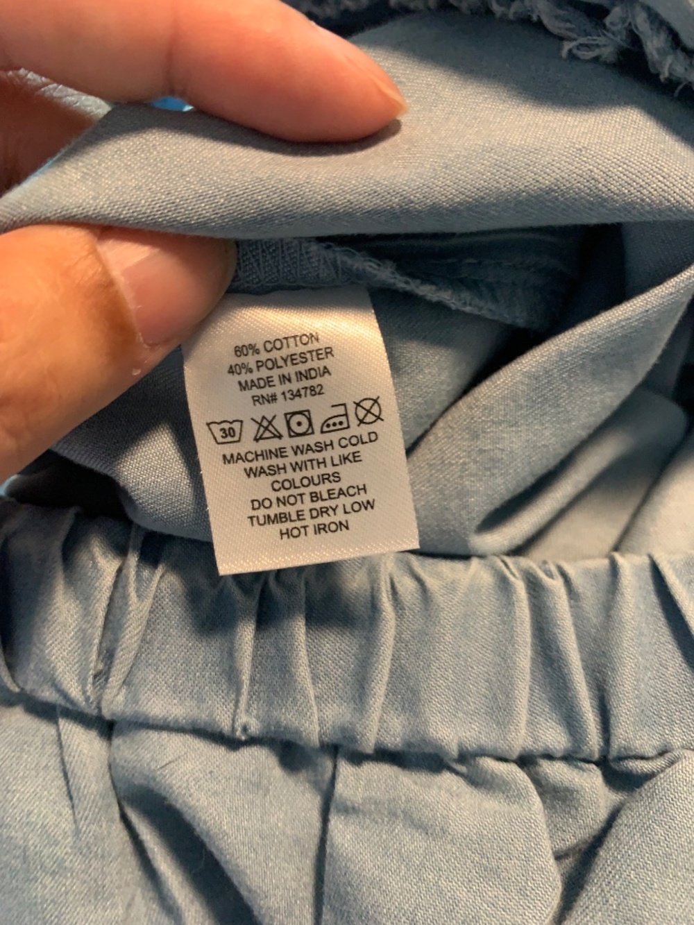 A Hint of Blush Strapless Chambray Cargo Jogger Jumpsuit Smocked Waist 2X - Picture 7 of 9